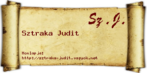 Sztraka Judit névjegykártya